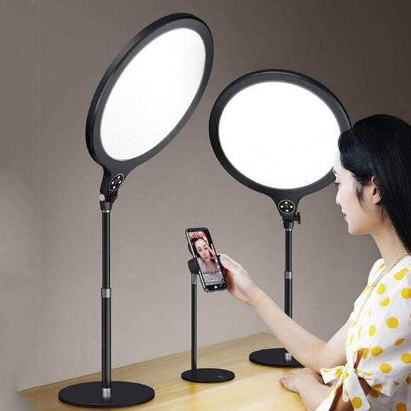 Large Desktop Beauty Fill Light Bracket For Live Broadcast And Photography - 14.2 Inch & 36Cm - Black-1915196661622247425