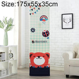 Vertical Cabinet Air Conditioning Dust Cover - All-Inclusive Fabric - Dark Grid Bear - 175X55X35Cm-1915197263194492935
