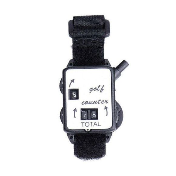 Black Portable Golf Watch With Manual Counter-1915197123532558337