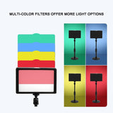 Portable 6-Inch Flat-Panel Live Fill Light With Adjustable Temperature And Small Tripod-1915198101849772034