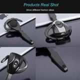 Business Bluetooth 5.0 Earphone With Hanging Ear Design - Black-1915196850407870467
