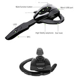 Business Bluetooth 5.0 Earphone With Hanging Ear Design - Black-1915196850407870468
