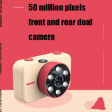 Mini 4K Dual Camera For Kids - 50Mp Front & Rear - Yellow-1915196686125371399