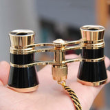 Classical Ladies Binoculars For Drama Watching With Chain - 3X25Mm Black-1915196514381205505