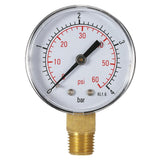Shockproof Hydraulic Pressure Gauge For Pool Filters - Stainless Steel-1915198065640345600