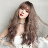 Gradient Soot Natural Fluffy Curly Wig - Soft And Bouncy-1915198361850482691