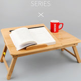 Foldable Laptop Desk For Bed - Lazy Computer Table With Card Slot-1915198266421678082