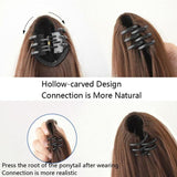 Blue Curly Gradient Ponytail Wig - Realistic Look-1915196933199237122