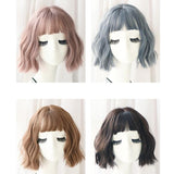 Short Curly Wig For Women - 25Cm Haze Blue-1915196517610819585