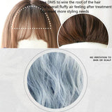 Short Curly Wig For Women - 25Cm Haze Blue-1915196517610819588