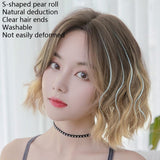 32Cm Short Curly Wig For Women - Natural Look Light Tea-1915196870943182850