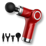 Red Folding Electric Shock Muscle Massage Gun - Pocket Fascia-1915198098884399112