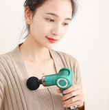 Blue Folding Electric Shock Muscle Massage Gun - Pocket Fascia-1915197957297278982