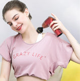 20-Speed Electric Shock Muscle Massage Gun With Lcd - Gray-1915197700681371653