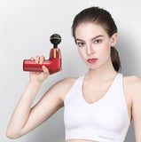 20-Speed Electric Shock Muscle Massage Gun With Lcd - Gray-1915197700681371654