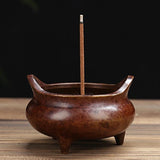Antique Incense Burner - Pure Copper Binaural Small Indoor-1915198338144276481