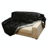 Waterproof Outdoor Bench Cover - Fits 2 Seats - 134X66X89Cm - Black / Silver-1915196954430803974