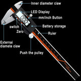 Digital Display Vernier Caliper - 0-150Mm Stainless Steel Body-1915198149614505992