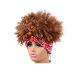 Explosive Style Curly Headscarf Wig - Small Size-1915197429402177544
