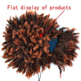 Small Curly Headscarf Wig - Gradient 1B Colour-1915197258203271173