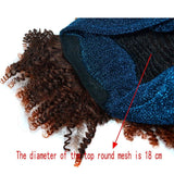 Gradient Small Curly Headscarf Wig In 9.Tjd2 1Bt27 Colour-1915197022865068038