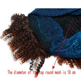 10 Gradient Small Curly Headscarf Wig In 1B Colour-1915198389650329606