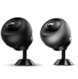 Small Wireless Security Camera With Night Vision - 1080P 5Ghz Remote - Matte Black-1915196685970182145