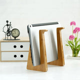 Bamboo Wood Desktop Storage Rack For Computers And Tablets-1915198316099014664
