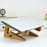 Bamboo Wood Desktop Storage Rack For Computers And Tablets-1915198316099014662