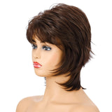 Women Short Hair Wig With Full Bangs-1915197270173814786