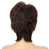 Women Short Hair Wig With Full Bangs-1915197270173814788