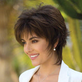Women Short Hair Wig With Full Bangs-1915197270173814790