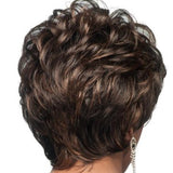 Curly Hair Wig With Side Bangs - Short Length-1915197122165215235