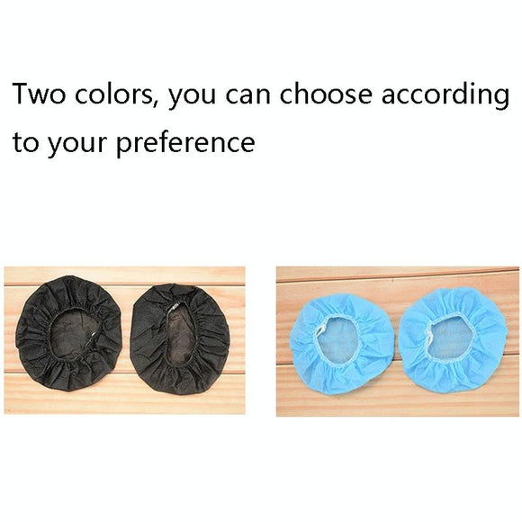 50 Pairs Disposable Earphone Covers - Non-Woven Black-1915196880518778881