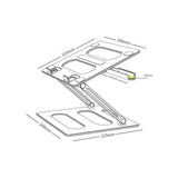 Adjustable Metal Notebook Stand - Gray Desktop Support-1915196691737350146