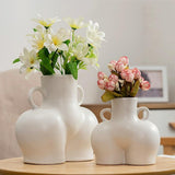 Large Matte Black Ceramic Vase For Home Decor And Dried Flower Arrangements-1915197860543074310
