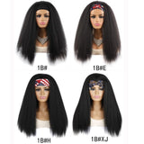 1B True Colour Long Hair Turban Headband With Corn Beard Wig-1915198314324824065