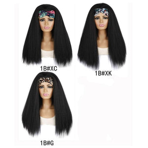 Long Hair Turban Headband With Corn Beard Wig In 1B Xk-1915197444702998529