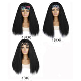 Long Hair Turban Headband With Corn Beard Wig In 1B Xk-1915197444702998529