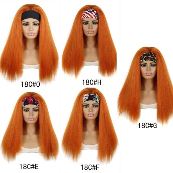 18C Long Hair Turban Headband With Corn Beard Wig-1915197049251434497