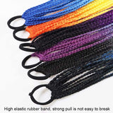 Vibrant Braid Hair Band With Corn Silk Dreadlocks And Ponytail - Colour 08-1915197640086261762