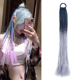 Vibrant Braid Hair Band With Corn Silk Dreadlocks - Colour 15-1915197448146522112