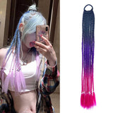 Vibrant Braid Hair Band With Corn Silk Dreadlocks Ponytail-1915197662546759685