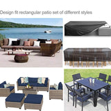 Waterproof Outdoor Furniture Cover - 210X140X80Cm - Dustproof & Uv-Proof - Oxford Cloth - Black-1915197118100934660