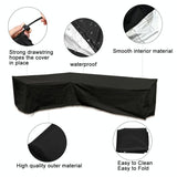 Waterproof Outdoor Corner Sofa Cover - 155X95X68 Black-1915196660586254339