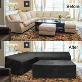 Waterproof Outdoor Corner Sofa Cover - 155X95X68 Black-1915196660586254342