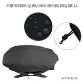 Waterproof Cover For Weber 7100 / Q100 / Q1000 - 67.1X44X32Cm - Ideal For Outdoor Camping And Garden Use-1915197146928386050