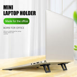 Portable Laptop Base For Improved Heat Dissipation - Black Foot Pad-1915196824654843907