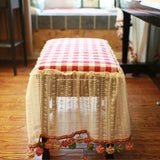 Embroidered Lace Piano Dust Cover - Double Seats 80X38Cm-1915197987580153856