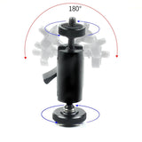 Universal Dual Ballhead Cold Shoe Mount For Action Cameras-1915198293000982531